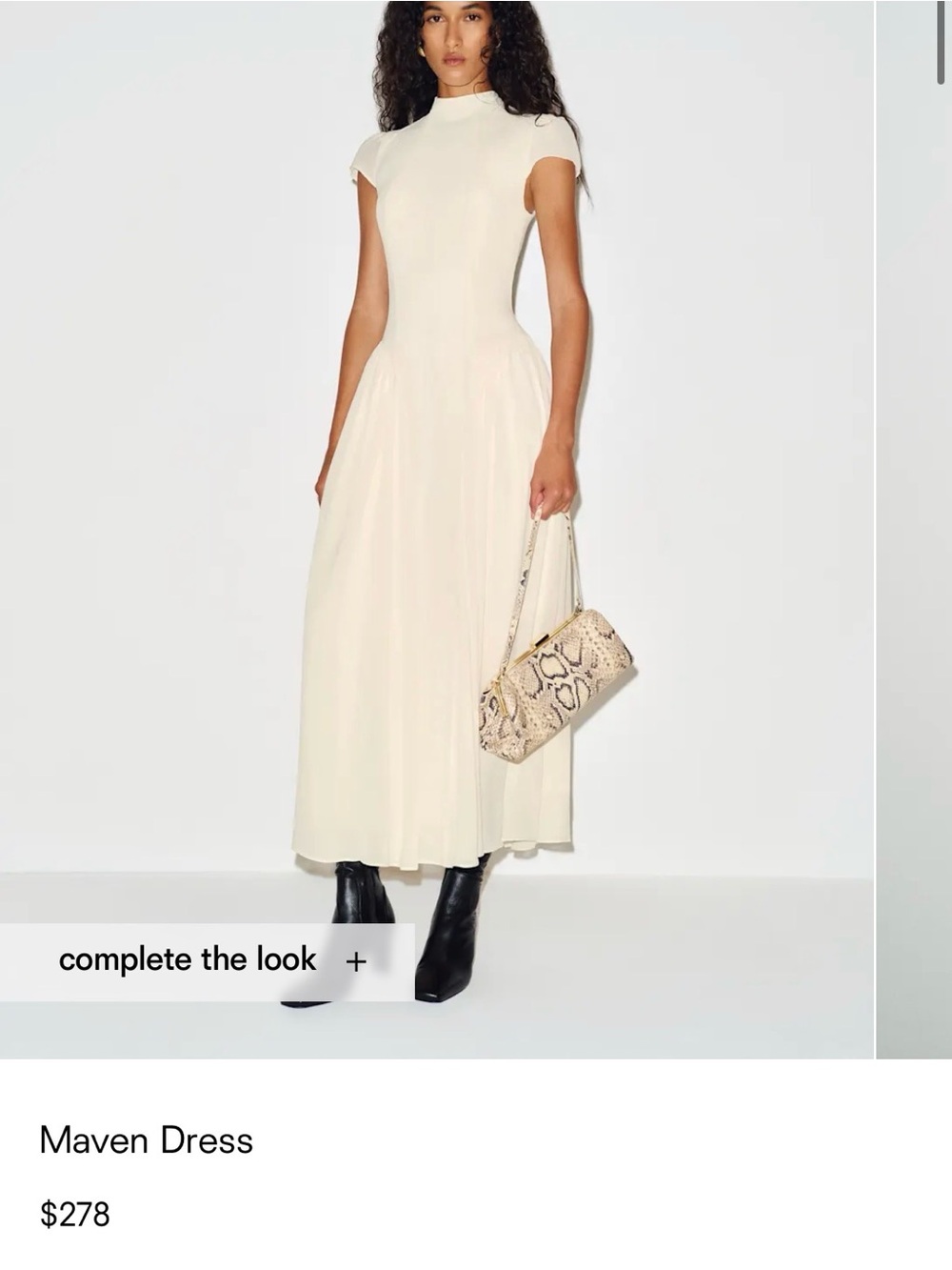 Reformation Maven Dress Off-White Size 10
